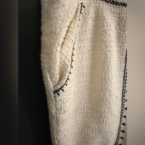 Anthropologie Dolan Tilley Textured Mini Skirt | Ivory and Black | Size Small - Picture 7 of 8